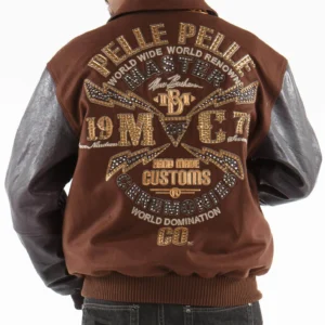 Pelle Pelle Brown Ceremonies Varsity Jacket