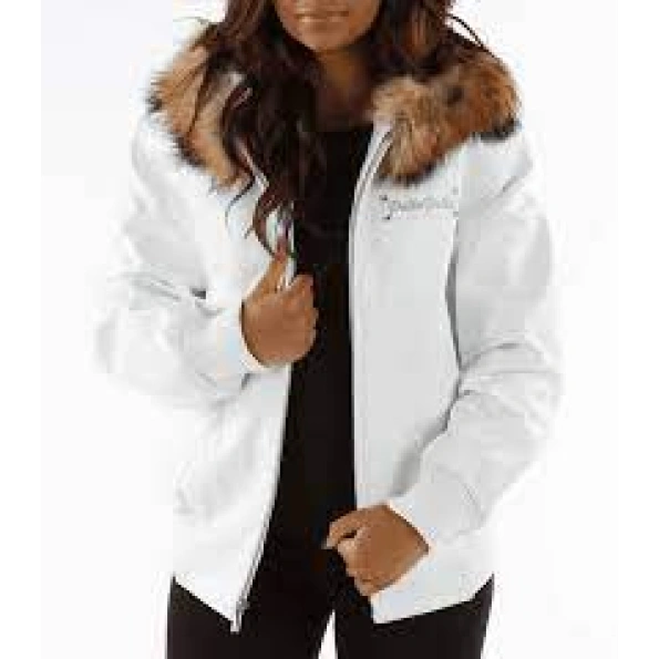 Pelle Pelle Women White Hooded Jacket