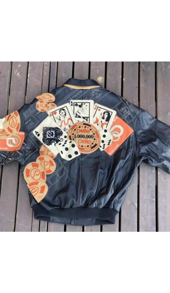 PELLE PELLE 100K CARDS BLACK LEATHER JACKET