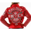 Pelle Pelle Red Studded Varsity Jacket