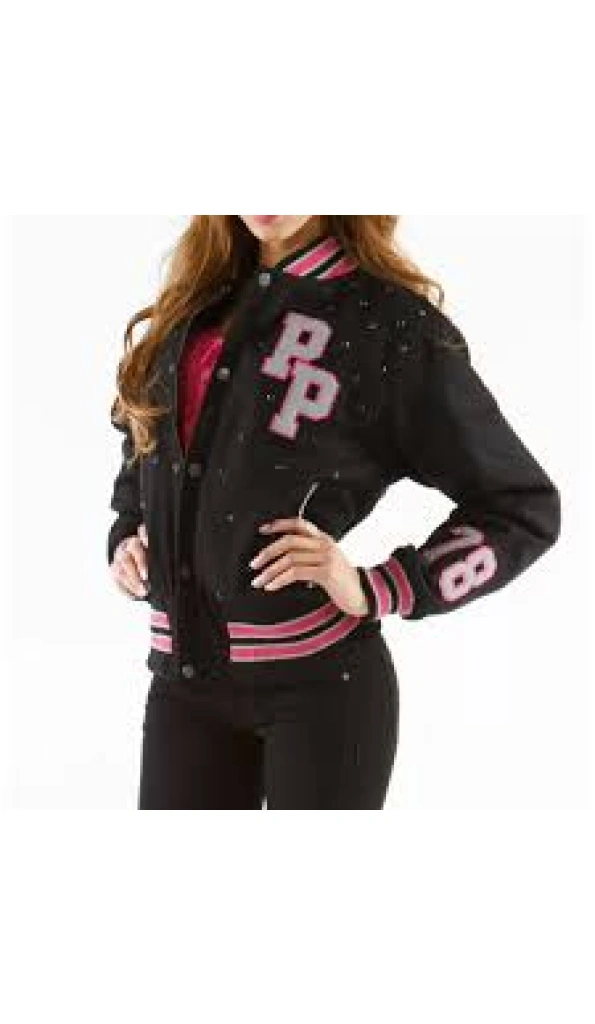 Pelle Pelle Cheer Black Varsity Jacket