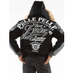 Pelle Pelle Black Exotic Fur Hood Jacket