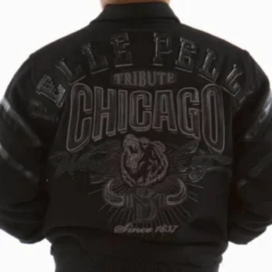 Pelle Pelle Black Chicago City Tribute Jacket