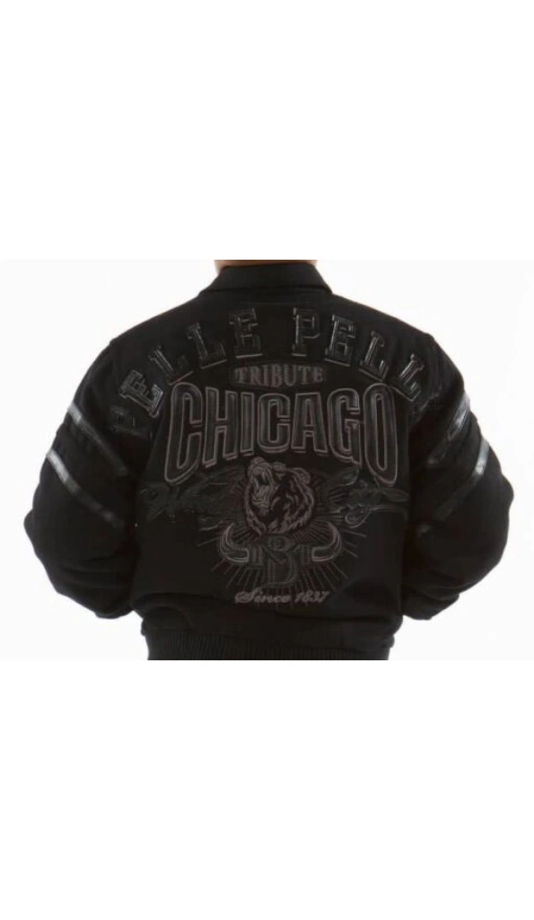 Pelle Pelle Black Windy City Men Wool Jacket