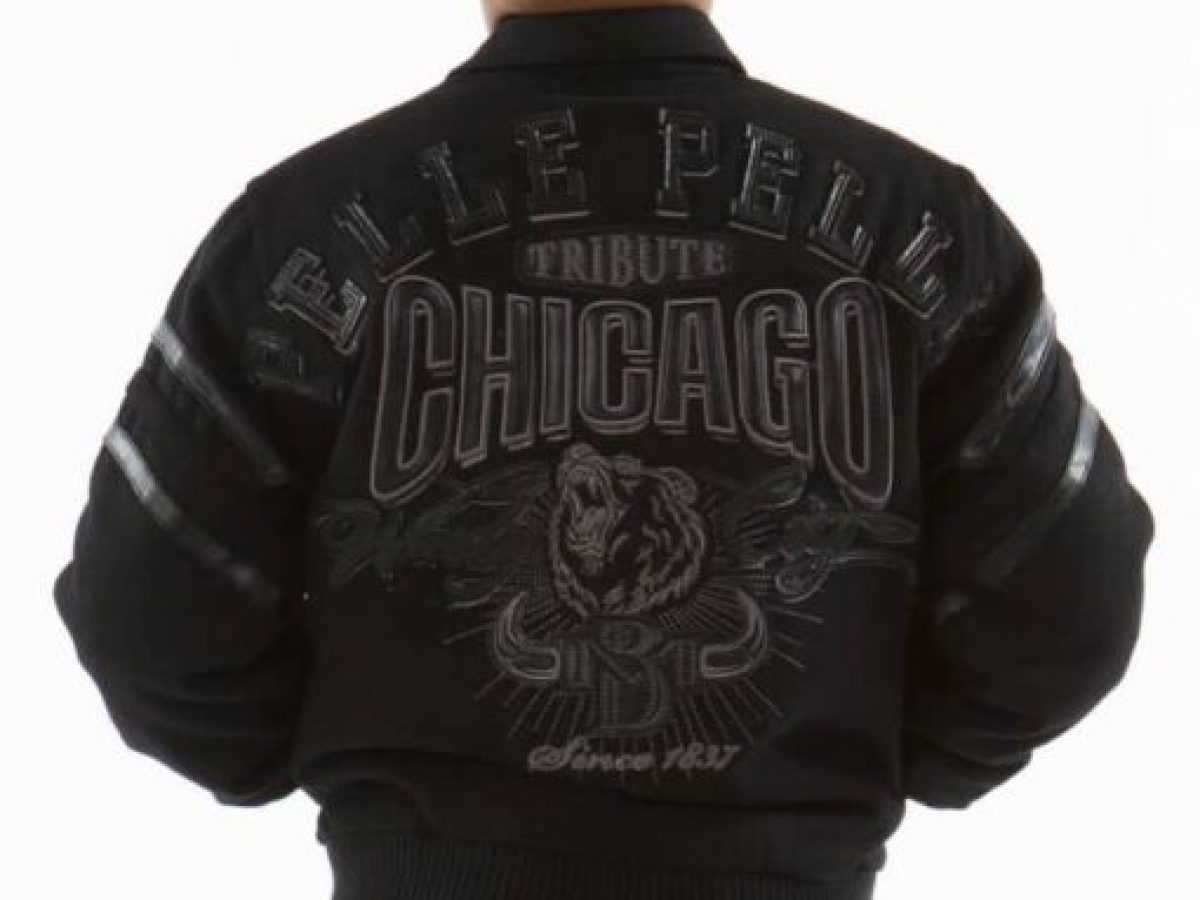 Pelle Pelle Black Windy City Men Wool Jacket