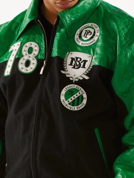 Pelle Pelle Original And True Green Varsity Jacket view 3