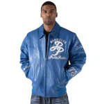 Pelle Pelle Blue Motor City Leather Jacket