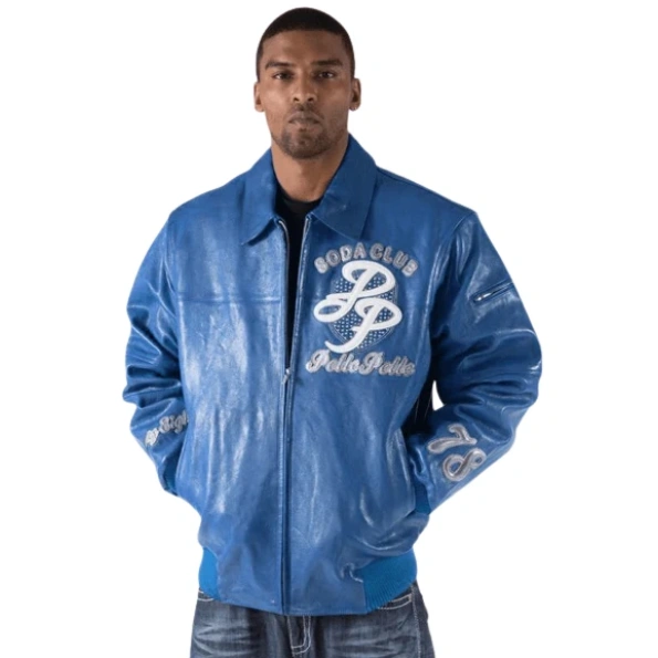 Pelle Pelle Blue Motor City Leather Jacket