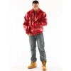 Pelle Pelle Men Red Plush Leather Jacket