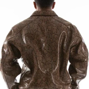 Pelle Pelle Python Print Shiny Brown Jacket