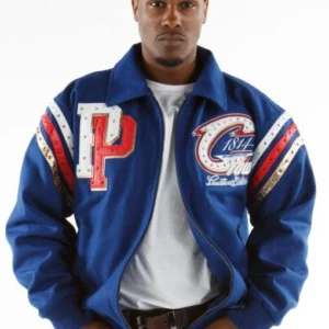 Pelle Pelle Blue Tribute Cleveland Wool Jacket view 1