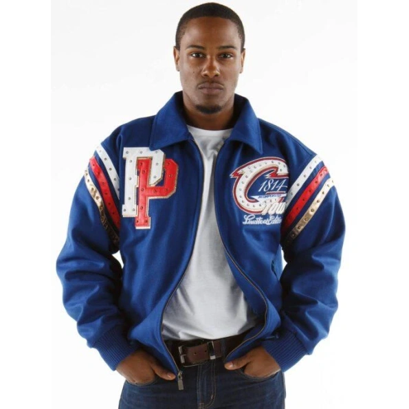 Pelle Pelle Blue Tribute Cleveland Wool Jacket