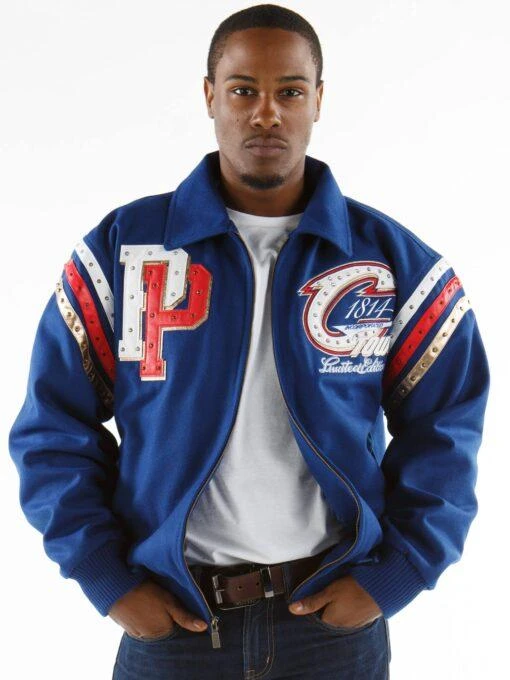 Pelle Pelle Blue Tribute Cleveland Wool Jacket