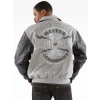 Pelle Pelle Grey MC Leather Wool Jacket