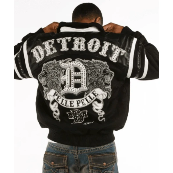 Pelle Pelle Men Black Detroit Wool Jacket