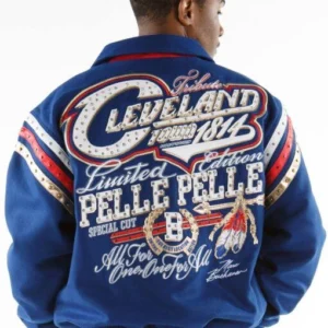 Pelle Pelle Blue Tribute Cleveland Wool Jacket view 2