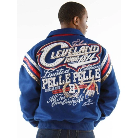 Pelle Pelle Blue Tribute Cleveland Wool Jacket