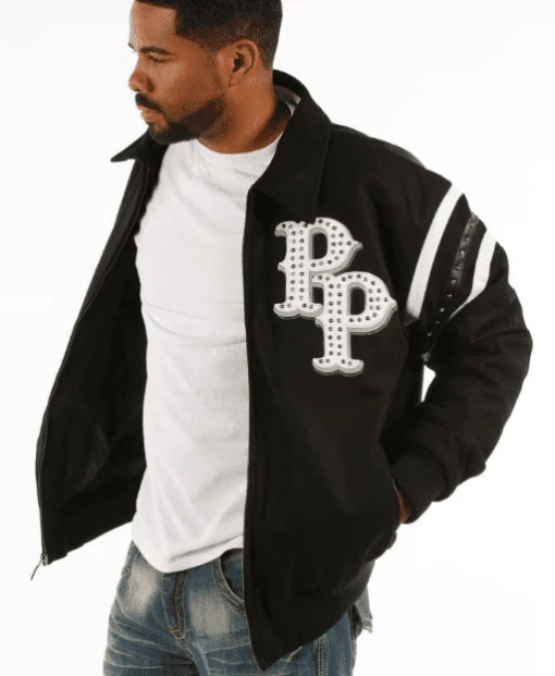 Pelle Pelle Men Black Detroit Wool Jacket