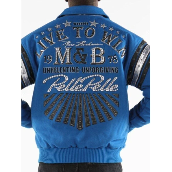 Pelle Pelle Men Live To Win Blue MB Jacket