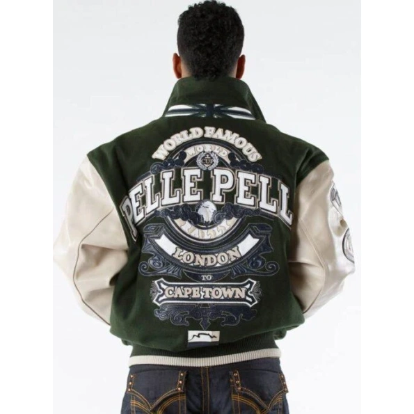 Pelle Pelle World Famous Dark Green Wool Jacket