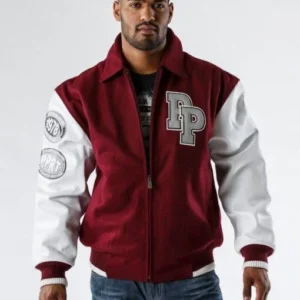 Pelle Pelle World Famous Maroon Wool Jacket