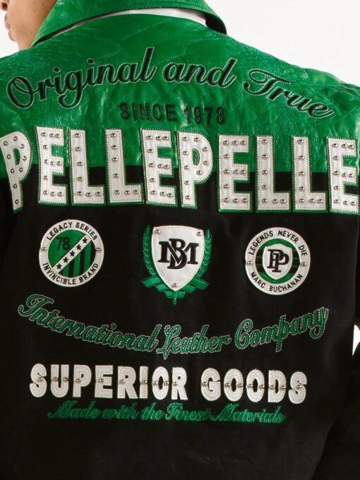 Pelle Pelle Original And True Green Varsity Jacket view 4