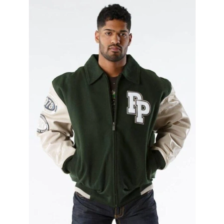 Pelle Pelle World Famous Dark Green Wool Jacket