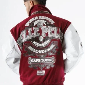 Pelle Pelle World Famous Maroon Wool Jacket view 2