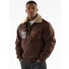 Pelle Pelle Brown Gator Studs Wool Jacket