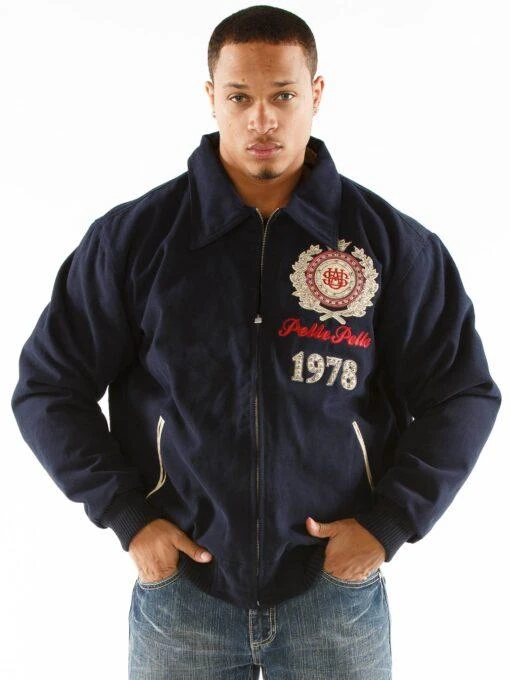 Pelle Pelle American 1978 Navy Blue Wool Jacket
