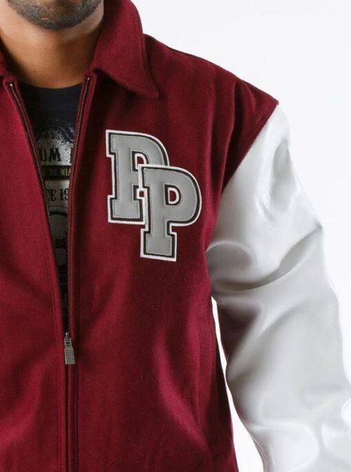 Pelle Pelle World Famous Maroon Wool Jacket view 3
