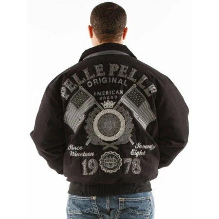 Pelle Pelle American 1978 Black MB Wool Jacket