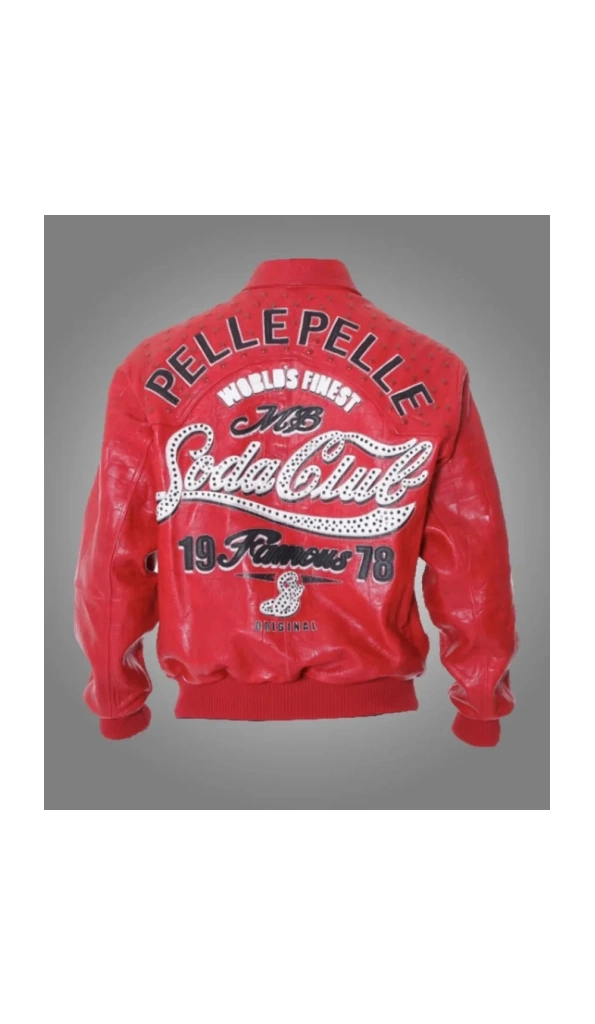 Soda Club Pelle Pelle Red Famous MB Leather Jacket