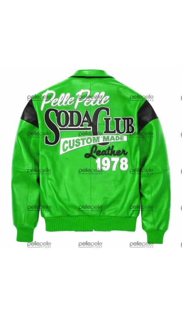 Pelle Pelle Green Soda Club Leather Jacket