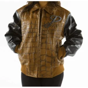PELLE PELLE BROWN EXOTIC LEATHER JACKET