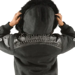 Pelle Pelle Airborne Black Wool Jacket | Hooded Jacket view 3