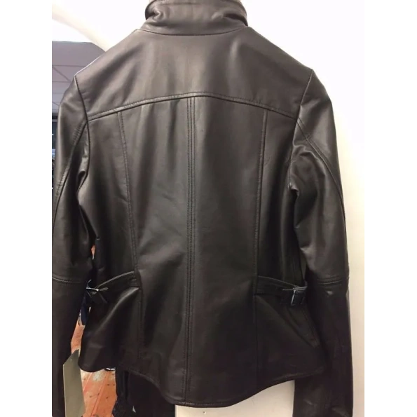 PELLE PELLE WOMENS BLACK LEATHER JACKET view 2