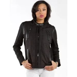 PELLE PELLE WOMENS PURE BLACK JACKET