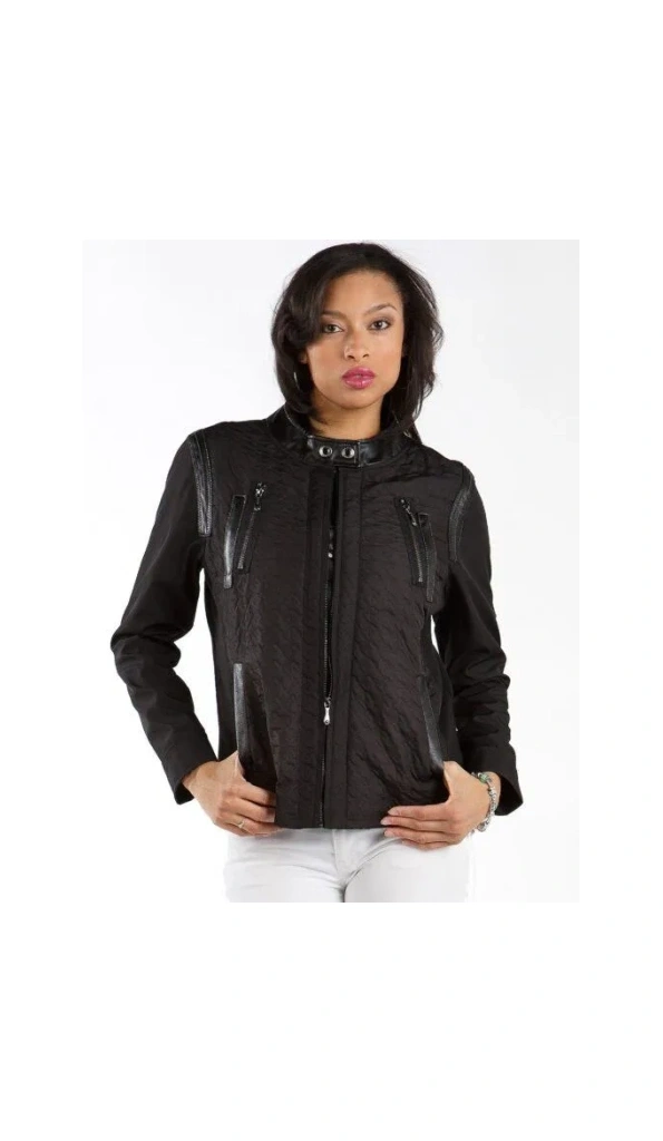 PELLE PELLE WOMENS PURE BLACK JACKET