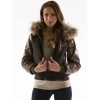 Pelle Pelle Brown Women Fur Hood Jacket