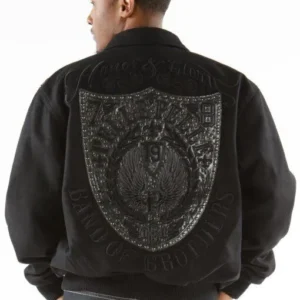 Pelle Pelle Black Band Of Brothers MB Jacket | Wool Jacket view 2