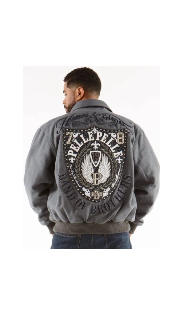 Pelle Pelle Band Of Brothers Grey Men Jacket