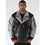 Pelle Pelle Men Biker Plushfoil Print Jacket