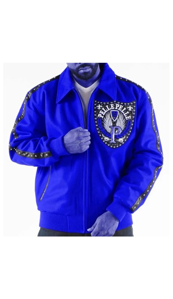 PELLE PELLE HONOR & GLOW BLUE WOOL JACKET