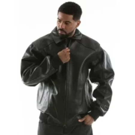 PELLE PELLE BLACK BOMBER JACKET WONDERFUL