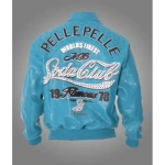 Soda Club Pelle Pelle Turquoise Famous Leather Jacket