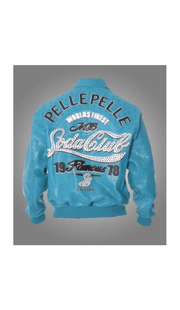 Soda Club Pelle Pelle Turquoise Famous Leather Jacket