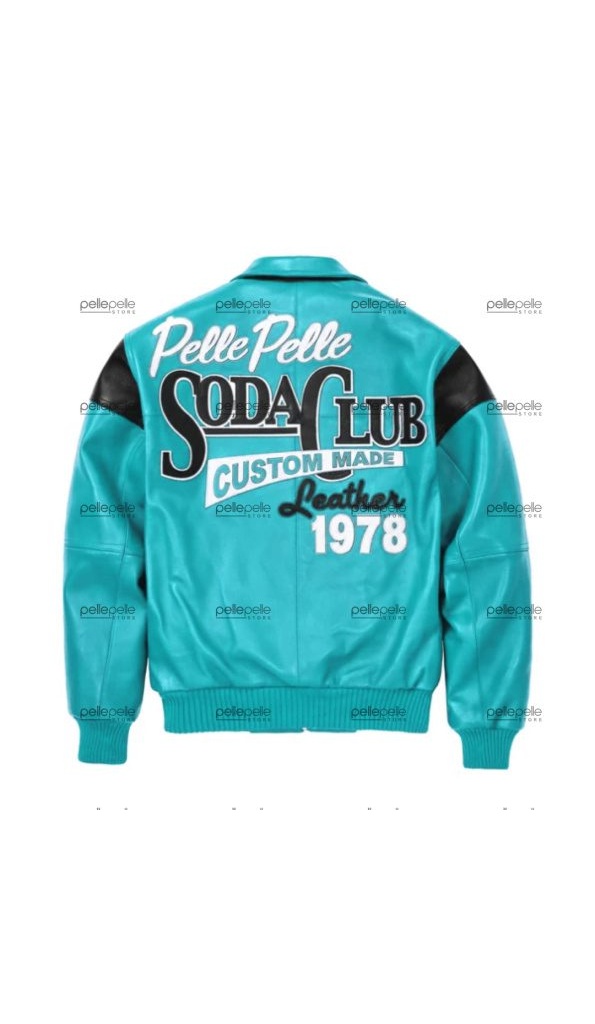 Pelle Pelle Blue Soda Club Leather Jacket