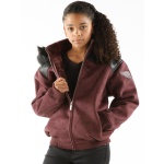 Pelle Pelle Kids Maroon Wings Hood Jacket