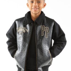 Pelle Pelle Encrusted Black Leather Jacket